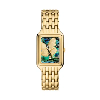 Fossil Women's Raquel Three-hand Date Stainless Steel Watch In Gold