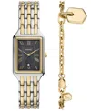 Fossil Women's Raquel Three-hand Date Two-tone Stainless Steel Watch And Bracelet Set, 23mm In Gold Tone