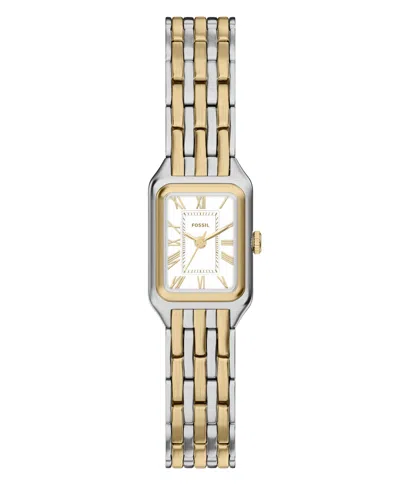 Fossil Women's Raquel Three-hand Two-tone Stainless Steel Watch, 18mm In Gold