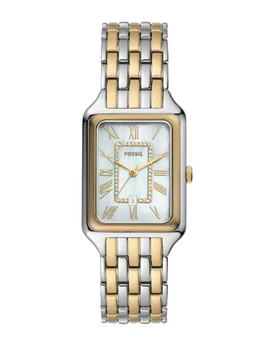 Fossil Women's Raquel Three-hand Date Two-tone Stainless Steel Watch, 26mm