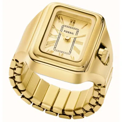 Fossil Women's Raquel Two-hand Gold-tone Stainless Steel Ring Watch 14mm
