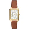 Fossil Women's Raquel Three-hand Date Medium Brown Genuine Leather Watch, 26mm In Brown