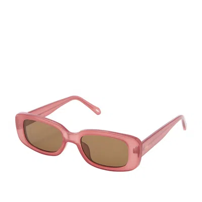 Fossil Women's Rectangle Sunglasses In Pink