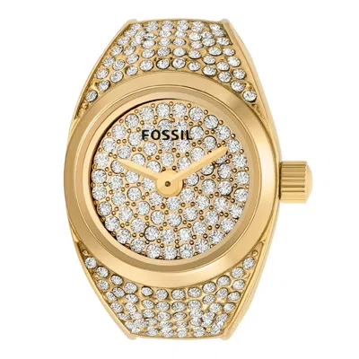 Fossil Women's Reloj De Anillo Gold Dial Watch