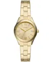 Fossil Women's Rye Three-hand Date Gold-tone Stainless Steel Watch, 30mm