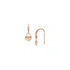 Fossil Women's Sawyer Sweethearts Rose Gold-tone Brass Drop Earrings In Gold