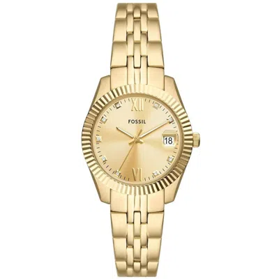 Fossil Women's Scarlette Three-hand Date Gold-tone Stainless Steel Watch 32mm