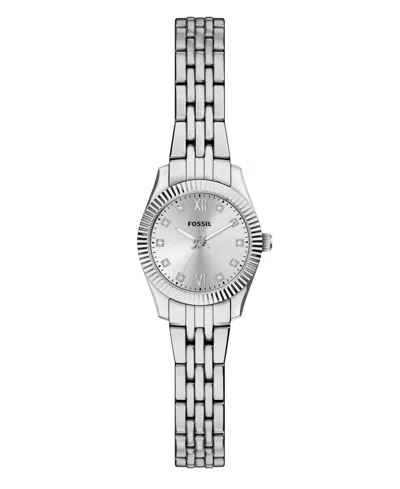 Fossil Women's Scarlette Mini Three-hand Stainless Steel Watch, 20mm In Gray
