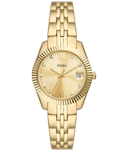 Fossil Women's Scarlette Three-hand Date Gold-tone Stainless Steel Watch 32mm