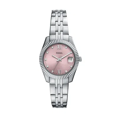 Fossil Women's Scarlette Three-hand Date, Stainless Steel Watch In Metallic