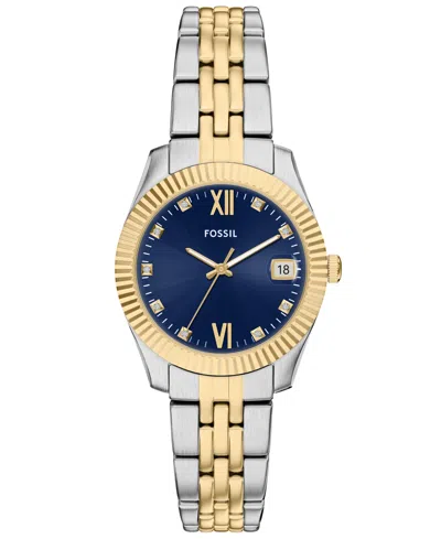 Fossil Women's Scarlette Three-hand Two-tone Stainless Steel Watch, 32mm In Multi