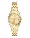 Fossil Women's Scarlette Three-hand Date Gold-tone Stainless Steel Watch 32mm In Gold