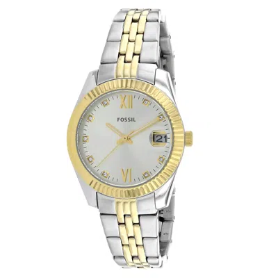 Fossil Scarlette Fluted Bezel 32mm Watch In Metallic