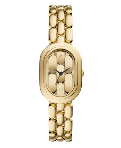 Fossil Women's Sloan Three-hand Gold-tone Stainless Steel Watch, 24mm In Gold Tone