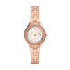 FOSSIL WOMEN'S STELLA THREE-HAND DATE, ROSE GOLD-TONE STAINLESS STEEL WATCH