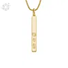 Fossil Sterling All Stacked Up Gold-tone Sterling Silver Pendant Necklace In Gold