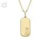 FOSSIL WOMEN'S STERLING ALL STACKED UP GOLD-TONE STERLING SILVER PENDANT NECKLACE