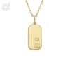 Fossil Sterling All Stacked Up Gold-tone Sterling Silver Pendant Necklace In Gold