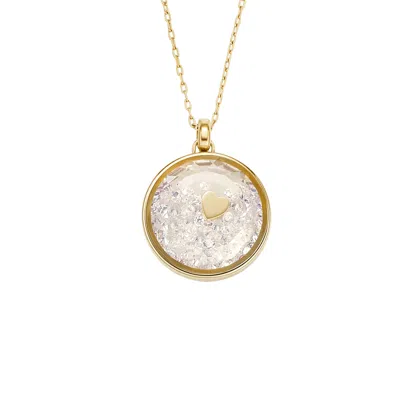 Fossil Women's Sutton Yours Truly Gold-tone Stainless Steel Pendant Necklace