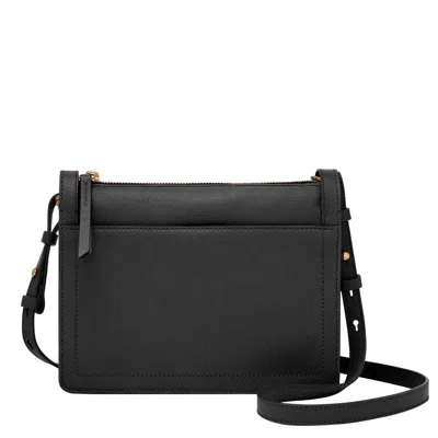 Fossil Women's Taryn Leather Crossbody In Black