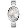 Fossil Ladies Vale Chronograph, Stainless Steel Watch 34mm In Silver
