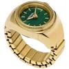 Fossil Women's Watch Ring Green Dial Watch In Green