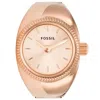 Fossil Women's Ring Watch In Gold