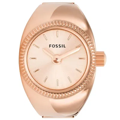 FOSSIL WOMEN'S WATCH RING ROSE GOLD DIAL WATCH
