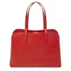 Fossil Women's Wren Leather Work Tote In Red
