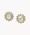 Fossil Women's You Are My Sunshine Mother-of-pearl Stainless Steel Stud Earrings