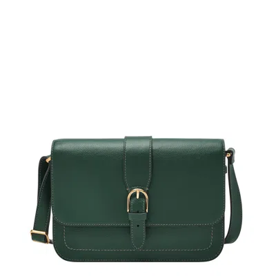 Fossil Women's Zoey Leather Large Flap Crossbody In Green