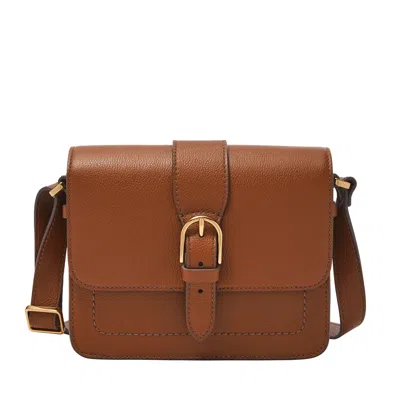 Fossil Women's Zoey Leather Medium Flap Crossbody In Brown