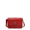 Fossil Women's Zoey Leather Medium Flap Crossbody In Red