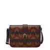 Fossil Women's Zoey Printed Large Flap Crossbody In Brown