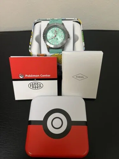 Pre-owned Fossil X Pokémon Center Bulbasaur Evolutions Watch Stainless Steel F2402