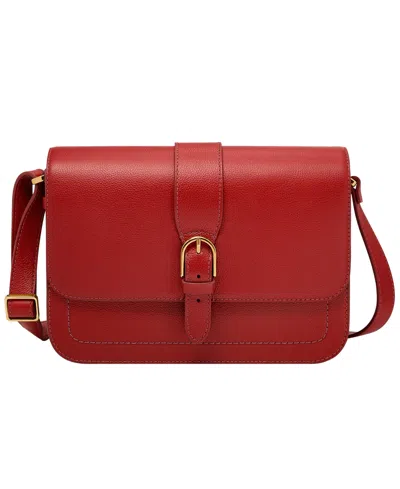 Fossil Zoey Leather Medium Crossbody Bag In Garnet