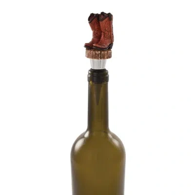 Foster & Rye Cowboy Boot Bottle Stopper In Brown