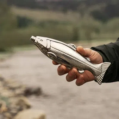 Foster & Rye Trout Flask In Silver