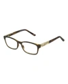 Foster Grant Lisa Women's Rectangle Reading Glasses In Brown