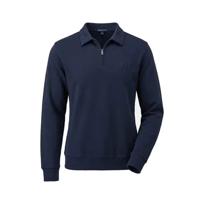 Foster Taylor Blue Men's Sweat Qtr Zip Collar