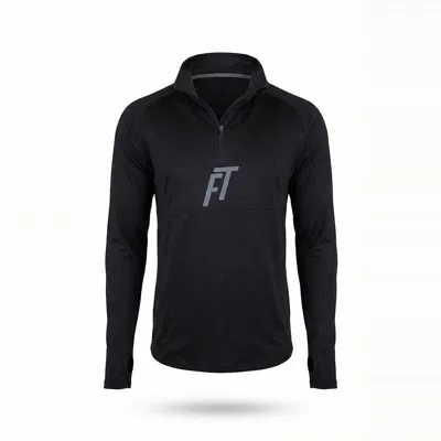 Foster Taylor Ft Mens Quarter Zip Mock Neck - Black