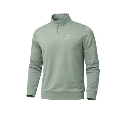 Foster Taylor Men's Sweat Qtr Zip Mock Neck - Green
