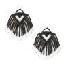 Fosterie Black & Silver Earrings In Multi
