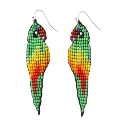 Fosterie Green Parrot Earrings