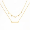 Fosterie Layered Gem Necklace In Gold
