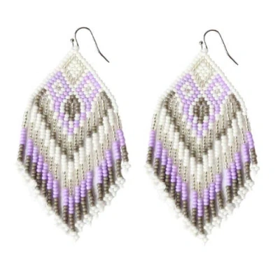 Fosterie Lilac Embera Earrings In Multi