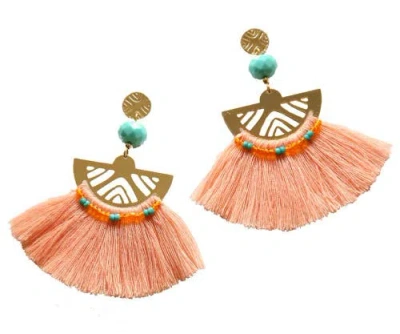 Fosterie Luna Tassel Earring In Orange
