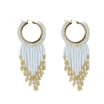 Fosterie Riesling Fringe Embera Earrings In Gold