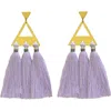 Fosterie Trío Tassel Earring In Purple