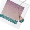 Foterra Jewelry Women's Abstract Ocean Necklace In Pink Pipeline In Multi
